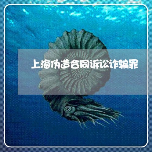 上海伪造合同诉讼诈骗罪/2023022770694