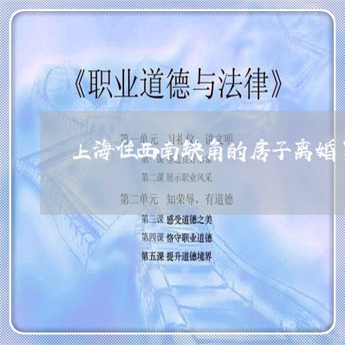 上海住西南缺角的房子离婚了/2023033006956 上海住西南缺角的房子离婚了/2023033006956