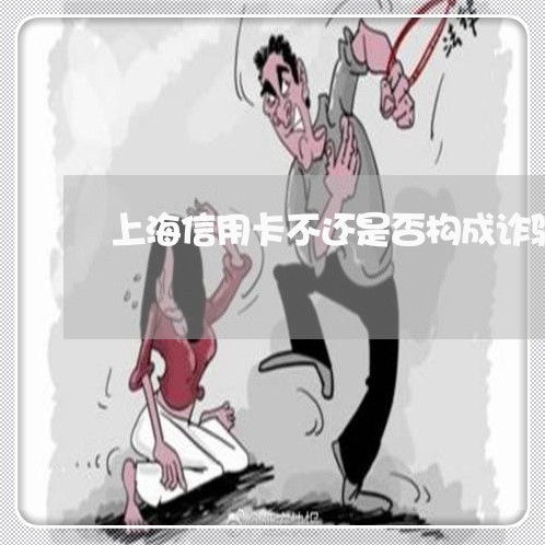 上海信用卡不还是否构成诈骗罪/2023060353808 上海信用卡不还是否构成诈骗罪/2023060353808