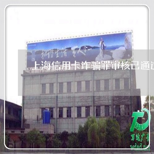 上海信用卡诈骗罪审核已通过/2023033027148