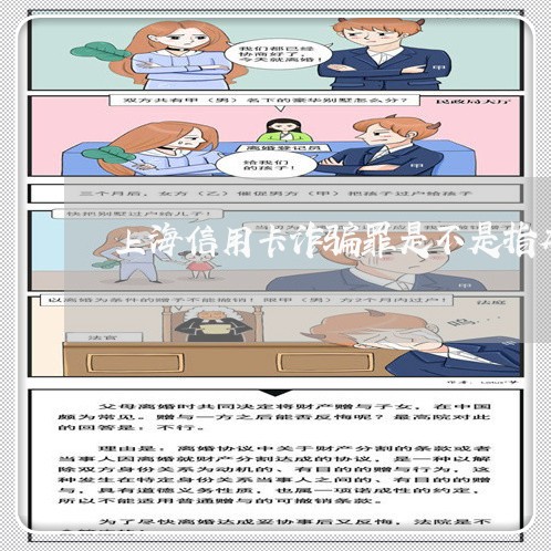 上海信用卡诈骗罪是不是指本金/2023060334716 上海信用卡诈骗罪是不是指本金/2023060334716