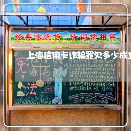 上海信用卡诈骗罪欠多少成立/2023033074815 上海信用卡诈骗罪欠多少成立/2023033074815