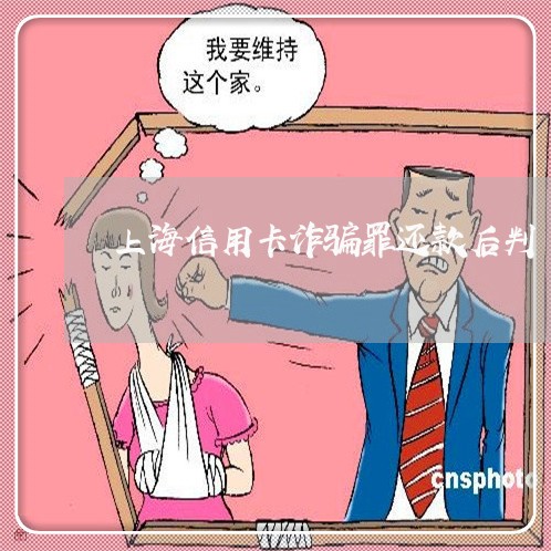 上海信用卡诈骗罪还款后判/2023032804925 上海信用卡诈骗罪还款后判/2023032804925