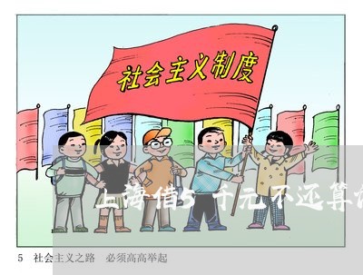 上海借5千元不还算诈骗罪吗/2023033027350