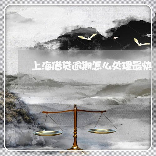 上海借贷逾期怎么处理最快