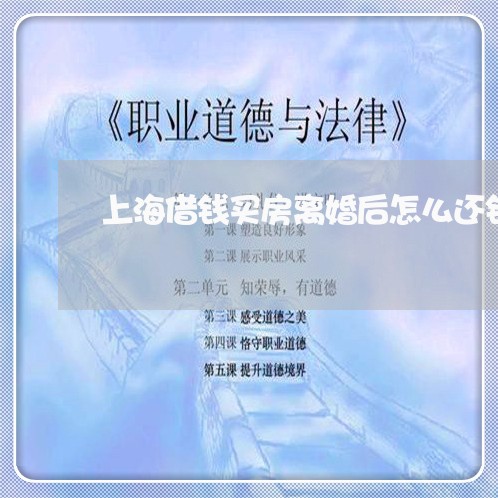 上海借钱买房离婚后怎么还钱/2023033085837