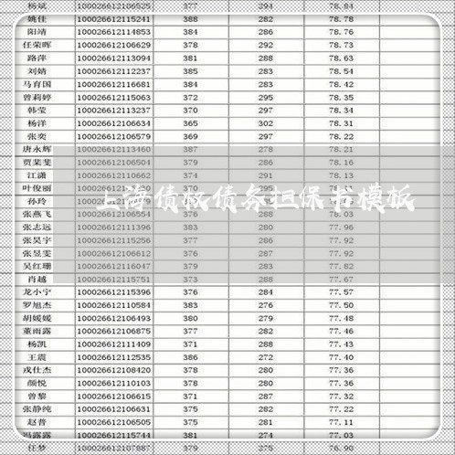 上海债权债务担保书模板/2023022740614
