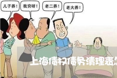 上海债权债务清理表怎么做/2023032980605