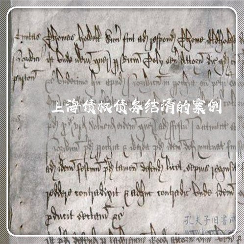 上海债权债务结清的案例/2023022716038 上海债权债务结清的案例/2023022716038
