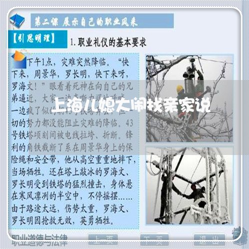 上海儿媳大闹找亲家说/2023031661683