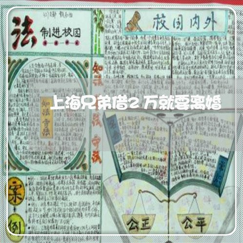 上海兄弟借2万就要离婚/2023022783947 上海兄弟借2万就要离婚/2023022783947