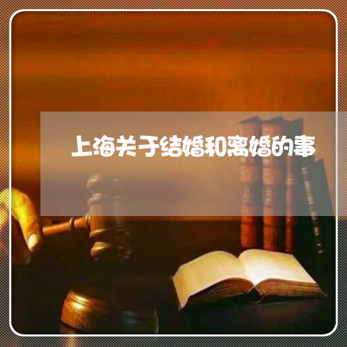 上海关于结婚和离婚的事/2023022679382