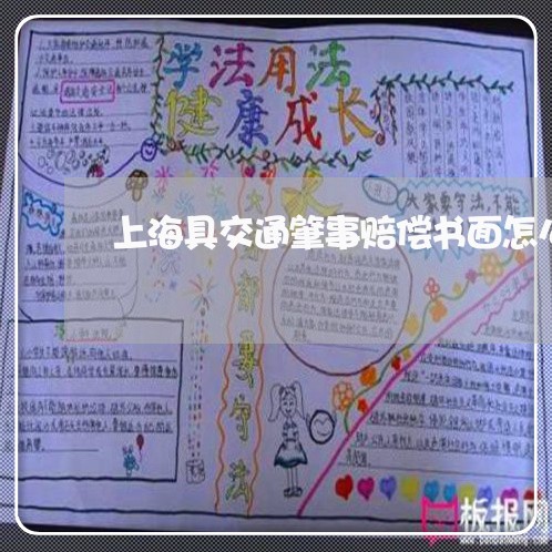 上海具交通肇事赔偿书面怎么写/2023060380595