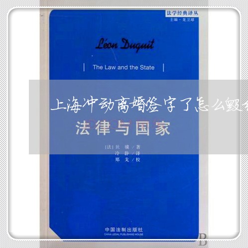 上海冲动离婚签字了怎么毁约/2023033085292