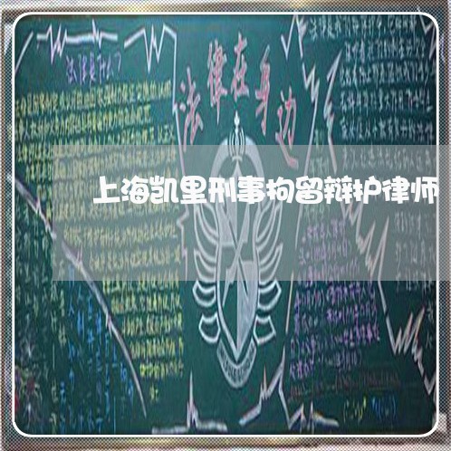 上海凯里刑事拘留辩护律师/2023031674804