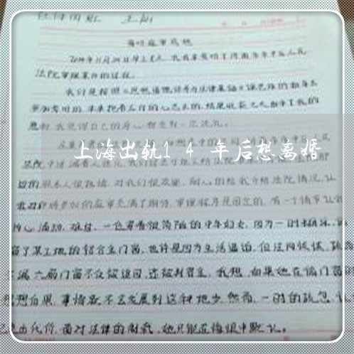上海出轨14年后想离婚/2023022781695 上海出轨14年后想离婚/2023022781695