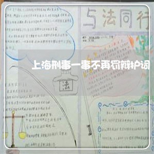 上海刑事一事不再罚辩护词/2023031626027 上海刑事一事不再罚辩护词/2023031626027