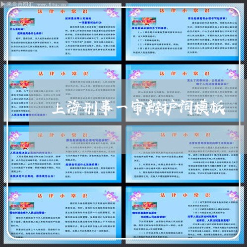 上海刑事一审辩护词模板/2023022737353 上海刑事一审辩护词模板/2023022737353