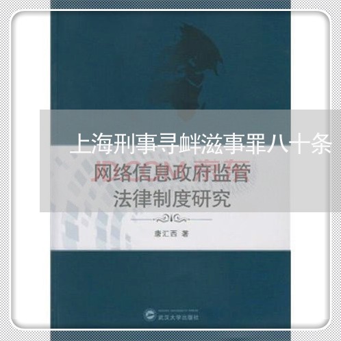 上海刑事寻衅滋事罪八十条/2023032814141