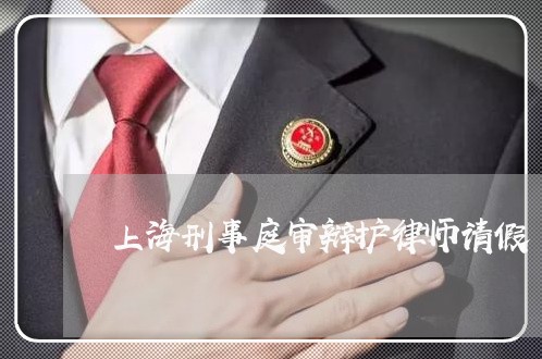 上海刑事庭审辩护律师请假/2023032826041