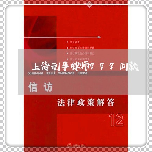 上海刑事律师999同款/2023022750371
