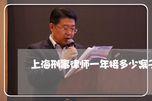 上海刑事律师一年接多少案子/2023033027250