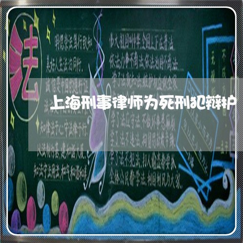 上海刑事律师为死刑犯辩护/2023031659391 上海刑事律师为死刑犯辩护/2023031659391