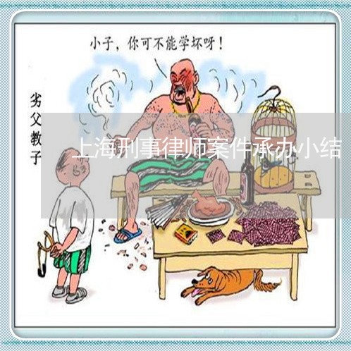 上海刑事律师案件承办小结/2023032935038