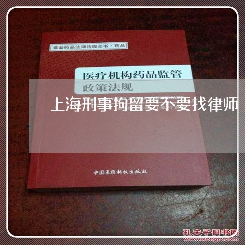 上海刑事拘留要不要找律师/2023032971482