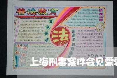 上海刑事案件会见需要几个律师/2023060391615
