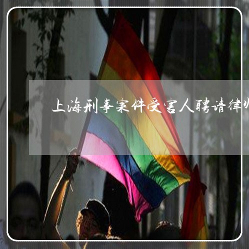 上海刑事案件受害人聘请律师/2023033086827