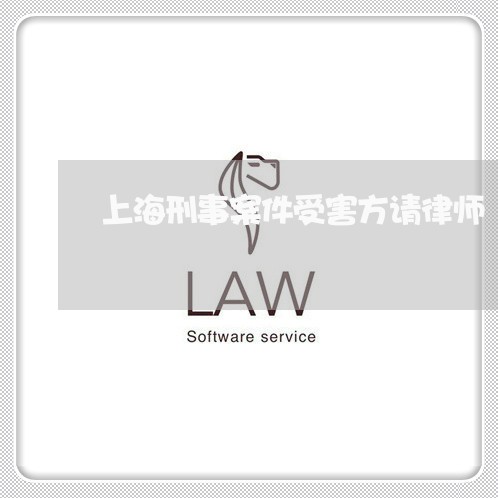 上海刑事案件受害方请律师/2023031675039