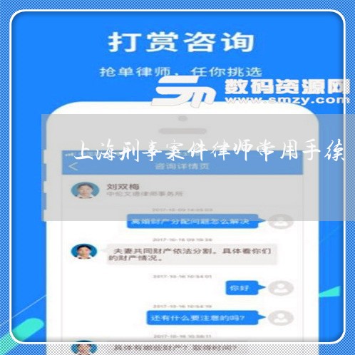 上海刑事案件律师常用手续/2023032985258