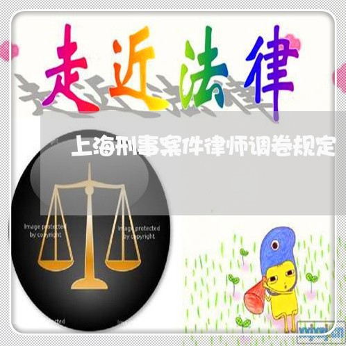 上海刑事案件律师调卷规定/2023032925937