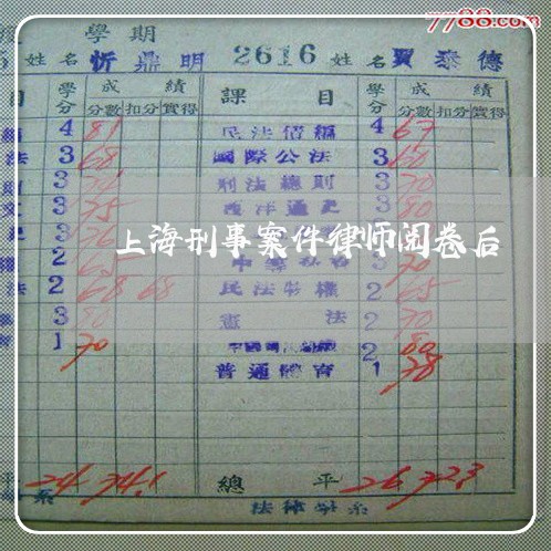 上海刑事案件律师阅卷后/2023022781604