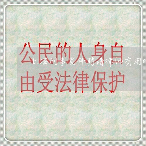 上海刑事案件聘请律师有用吗/2023032918371 上海刑事案件聘请律师有用吗/2023032918371