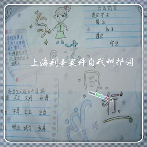 上海刑事案件自我辩护词/2023022737158