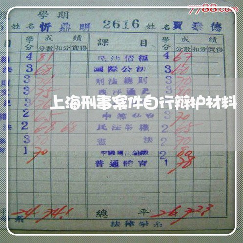 上海刑事案件自行辩护材料/2023031660273 上海刑事案件自行辩护材料/2023031660273