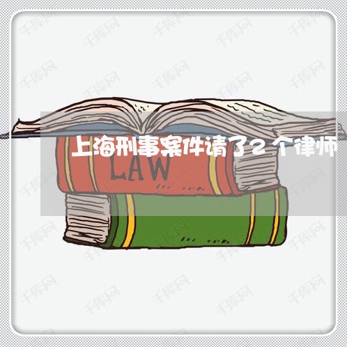上海刑事案件请了2个律师/2023031696169 上海刑事案件请了2个律师/2023031696169