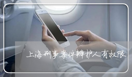 上海刑事案件辩护人有权限/2023031684615