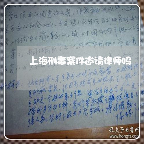 上海刑事案件邀请律师吗/2023022756037 上海刑事案件邀请律师吗/2023022756037