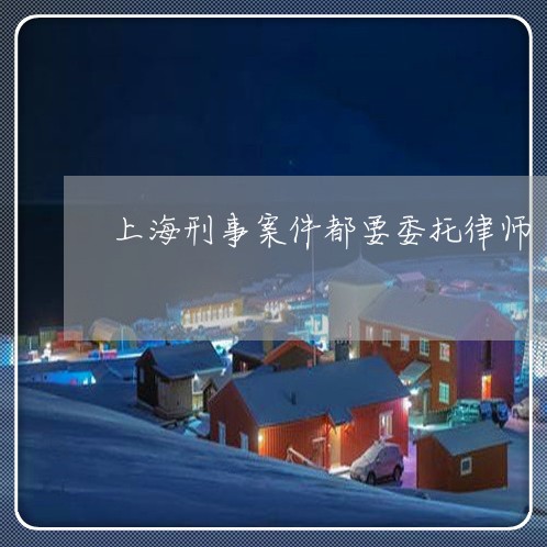 上海刑事案件都要委托律师/2023032974139 上海刑事案件都要委托律师/2023032974139