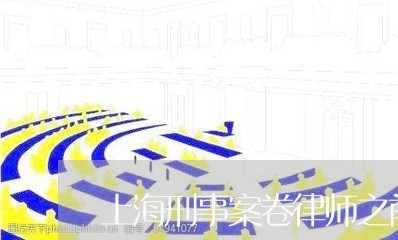 上海刑事案卷律师之前传阅/2023033012714