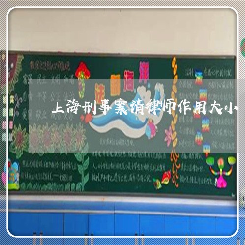 上海刑事案请律师作用大小/2023031608058 上海刑事案请律师作用大小/2023031608058