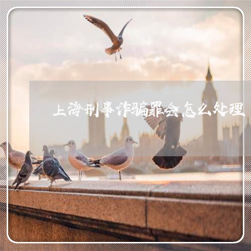 上海刑事诈骗罪会怎么处理/2023031618158 上海刑事诈骗罪会怎么处理/2023031618158