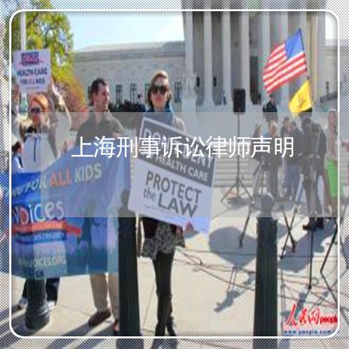 上海刑事诉讼律师声明/2023021176293 上海刑事诉讼律师声明/2023021176293