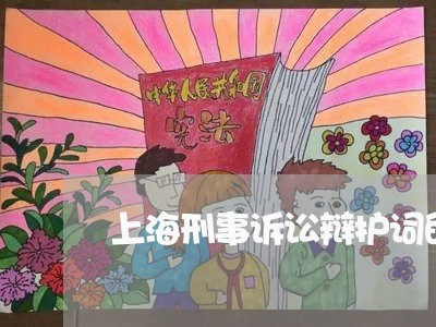 上海刑事诉讼辩护词的时间/2023031696046 上海刑事诉讼辩护词的时间/2023031696046