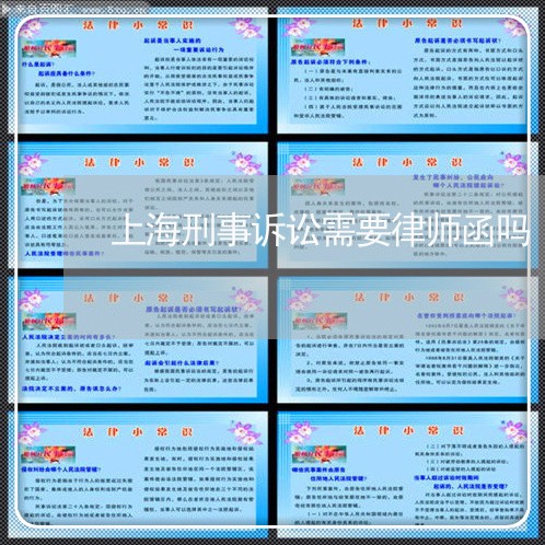上海刑事诉讼需要律师函吗/2023031628463 上海刑事诉讼需要律师函吗/2023031628463