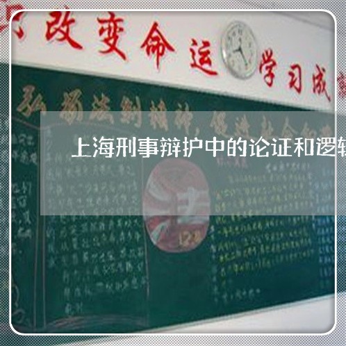 上海刑事辩护中的论证和逻辑/2023033049379 上海刑事辩护中的论证和逻辑/2023033049379