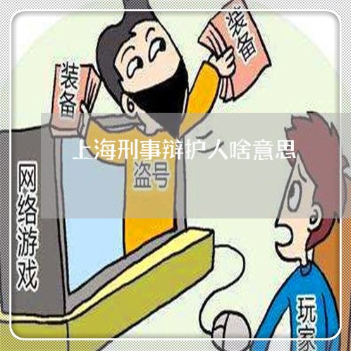 上海刑事辩护人啥意思/2023021148271 上海刑事辩护人啥意思/2023021148271